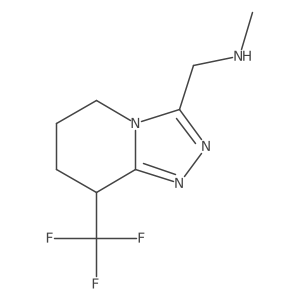 N-methyl-1-(8-(trifluoromethyl)-5,6,7,8-tetrahydro-[1,2,4]triazolo[4,3-a]pyridin-3-yl)methanamine结构式