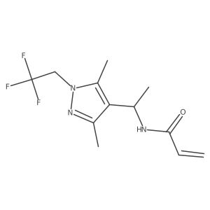 N-{1-[3,5-dimethyl-1-(2,2,2-trifluoroethyl)-1H-pyrazol-4-yl]ethyl}prop-2-enamide Structure
