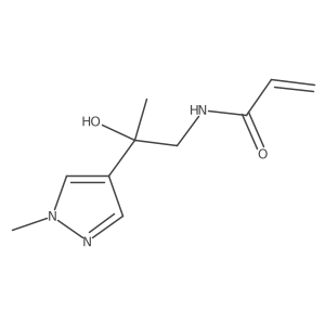 N-[2-hydroxy-2-(1-methyl-1H-pyrazol-4-yl)propyl]prop-2-enamide结构式