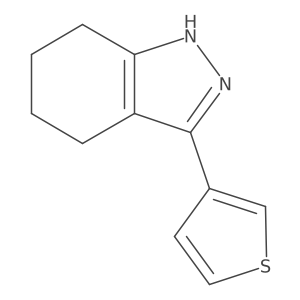 3-(thiophen-3-yl)-4,5,6,7-tetrahydro-1H-indazole结构式