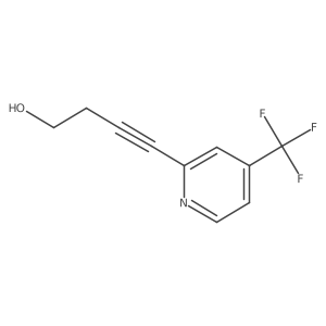 4-[4-(Trifluoromethyl)pyridin-2-yl]but-3-yn-1-ol结构式