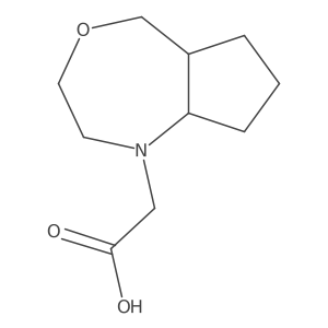 2-(2,3,5,5a,6,7,8,8a-octahydrocyclopenta[e][1,4]oxazepin-1-yl)acetic acid结构式