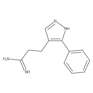 3-(3-phenyl-1H-pyrazol-4-yl)propanimidamide Structure