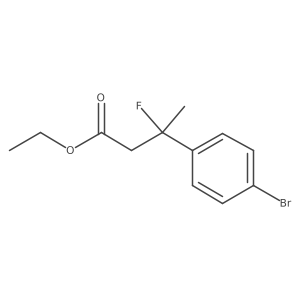 Ethyl 3-(4-bromophenyl)-3-fluorobutanoate结构式