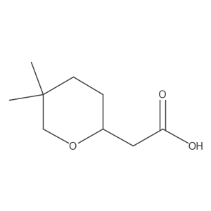 2-(5,5-Dimethyloxan-2-yl)acetic acid Structure