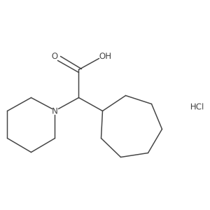 2-Cycloheptyl-2-piperidin-1-ylacetic acid;hydrochloride结构式
