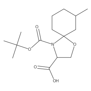 4-[(Tert-butoxy)carbonyl]-7-methyl-1-oxa-4-azaspiro[4.5]decane-3-carboxylic acid结构式