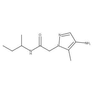 2-(4-amino-5-methyl-1H-pyrazol-1-yl)-N-(butan-2-yl)acetamide结构式