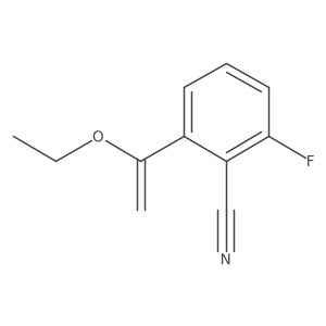 2-(1-Ethoxyethenyl)-6-fluorobenzonitrile结构式