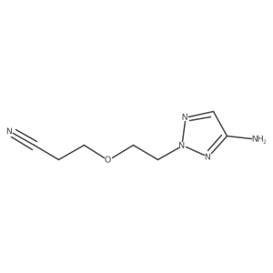 3-[2-(4-amino-2H-1,2,3-triazol-2-yl)ethoxy]propanenitrile Structure