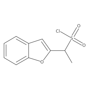 1-(1-Benzofuran-2-yl)ethane-1-sulfonyl chloride结构式