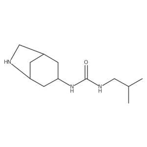 1-{6-Azabicyclo[3.2.1]octan-3-yl}-3-(2-methylpropyl)urea结构式