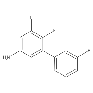 3,4-Difluoro-5-(3-fluorophenyl)aniline结构式