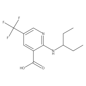 2-[(Pentan-3-yl)amino]-5-(trifluoromethyl)pyridine-3-carboxylic acid Structure