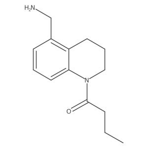 1-[5-(Aminomethyl)-1,2,3,4-tetrahydroquinolin-1-yl]butan-1-one结构式