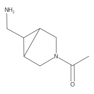1-[6-(Aminomethyl)-3-azabicyclo[3.1.0]hexan-3-yl]ethan-1-one结构式