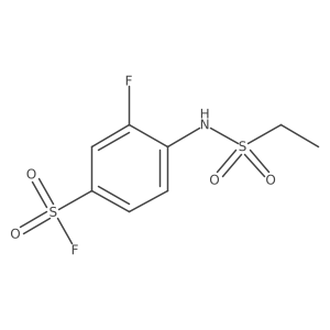 4-Ethanesulfonamido-3-fluorobenzene-1-sulfonyl fluoride结构式