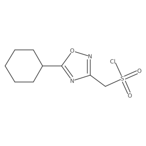 (5-Cyclohexyl-1,2,4-oxadiazol-3-yl)methanesulfonyl chloride Structure
