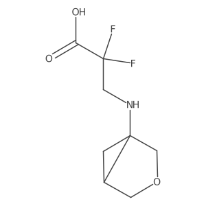 2,2-Difluoro-3-({3-oxabicyclo[3.1.0]hexan-1-yl}amino)propanoic acid Structure