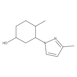 4-methyl-3-(3-methyl-1H-pyrazol-1-yl)cyclohexan-1-ol Structure