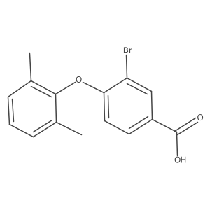 3-bromo-4-(2,6-dimethylphenoxy)Benzoic acid结构式