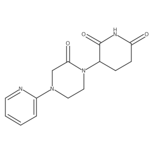 3-[2-oxo-4-(2-pyridinyl)-1-piperazinyl]-2,6-Piperidinedione Structure