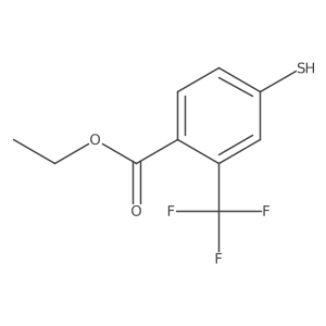 Ethyl 4-mercapto-2-(trifluoromethyl)benzoate结构式