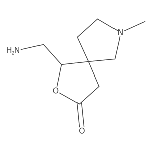 1-(Aminomethyl)-7-methyl-2-oxa-7-azaspiro[4.4]nonan-3-one Structure