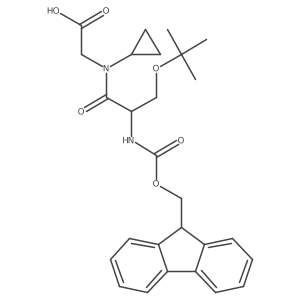 2-[(2S)-3-(tert-butoxy)-N-cyclopropyl-2-({[(9H-fluoren-9-yl)methoxy]carbonyl}amino)propanamido]acetic acid Structure