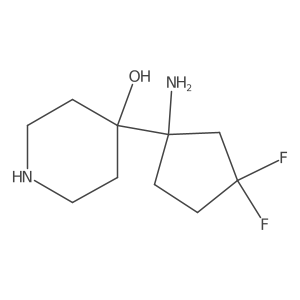4-(1-Amino-3,3-difluorocyclopentyl)piperidin-4-ol Structure