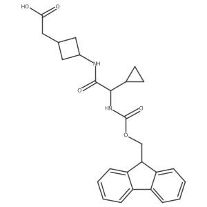 2-{3-[2-cyclopropyl-2-({[(9H-fluoren-9-yl)methoxy]carbonyl}amino)acetamido]cyclobutyl}acetic acid Structure