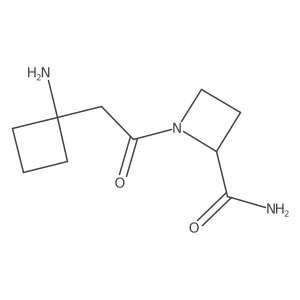 1-[2-(1-Aminocyclobutyl)acetyl]azetidine-2-carboxamide Structure