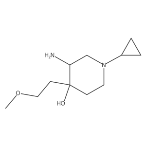 3-Amino-1-cyclopropyl-4-(2-methoxyethyl)piperidin-4-ol结构式