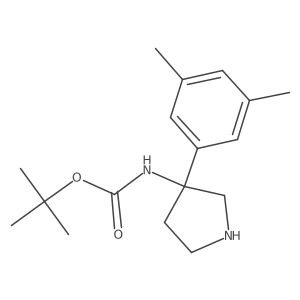 tert-butyl N-[3-(3,5-dimethylphenyl)pyrrolidin-3-yl]carbamate Structure