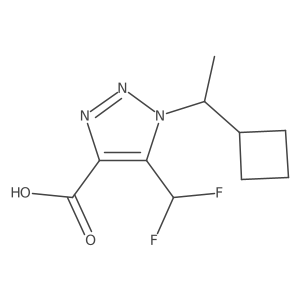 1-(1-cyclobutylethyl)-5-(difluoromethyl)-1H-1,2,3-triazole-4-carboxylic acid结构式