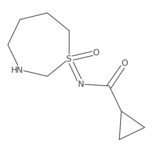 N-(1-oxo-1,3-thiazepan-1-ylidene)cyclopropanecarboxamide Structure