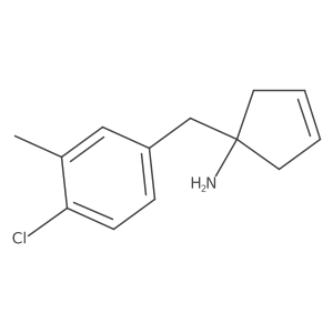 1-[(4-Chloro-3-methylphenyl)methyl]cyclopent-3-en-1-amine Structure