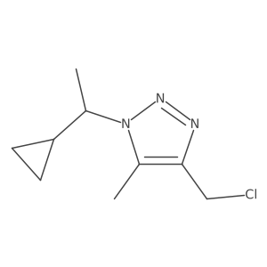 4-(chloromethyl)-1-(1-cyclopropylethyl)-5-methyl-1H-1,2,3-triazole Structure