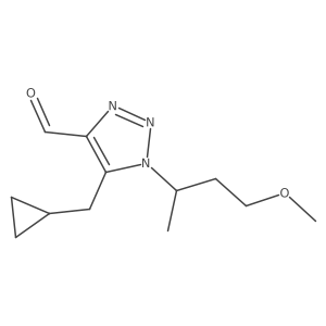 5-(cyclopropylmethyl)-1-(4-methoxybutan-2-yl)-1H-1,2,3-triazole-4-carbaldehyde结构式
