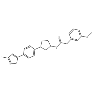 2-(3-methoxyphenyl)-N-(1-(5-(3-methyl-1,2,4-oxadiazol-5-yl)pyridin-2-yl)pyrrolidin-3-yl)acetamide Structure