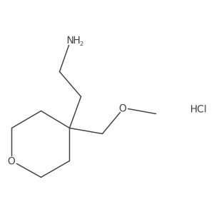 2-[4-(Methoxymethyl)oxan-4-yl]ethan-1-amine hydrochloride结构式
