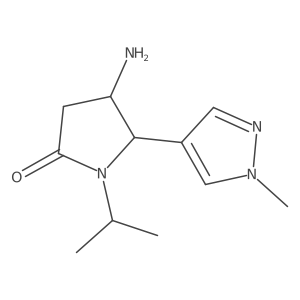 4-amino-5-(1-methyl-1H-pyrazol-4-yl)-1-(propan-2-yl)pyrrolidin-2-one Structure