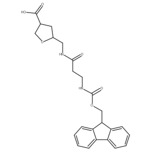 rac-(3R,5R)-5-{[3-({[(9H-fluoren-9-yl)methoxy]carbonyl}amino)propanamido]methyl}oxolane-3-carboxylic acid Structure