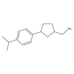 {5-[4-(Propan-2-yl)phenyl]oxolan-2-yl}methanamine结构式
