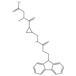 rac-2-{1-[(1R,2S)-2-[({[(9H-fluoren-9-yl)methoxy]carbonyl}amino)methyl]cyclopropyl]-N-methylformamido}acetic acid结构式