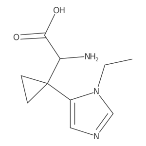 2-amino-2-[1-(1-ethyl-1H-imidazol-5-yl)cyclopropyl]acetic acid结构式