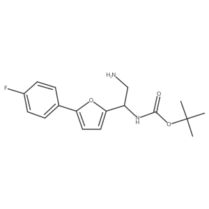 tert-butyl N-{2-amino-1-[5-(4-fluorophenyl)furan-2-yl]ethyl}carbamate Structure