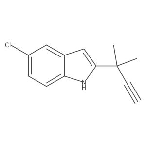 5-chloro-2-(2-methylbut-3-yn-2-yl)-1H-indole结构式