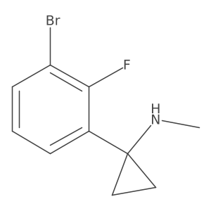 1-(3-bromo-2-fluorophenyl)-N-methylcyclopropan-1-amine Structure