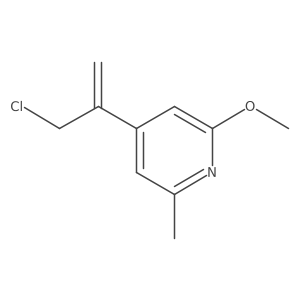4-(3-Chloroprop-1-en-2-yl)-2-methoxy-6-methylpyridine结构式